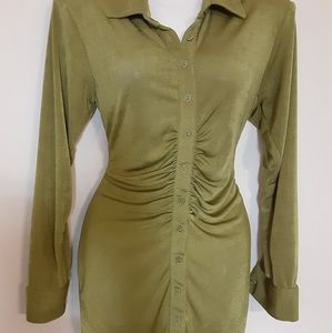Cute green dress Fashion Nova size M